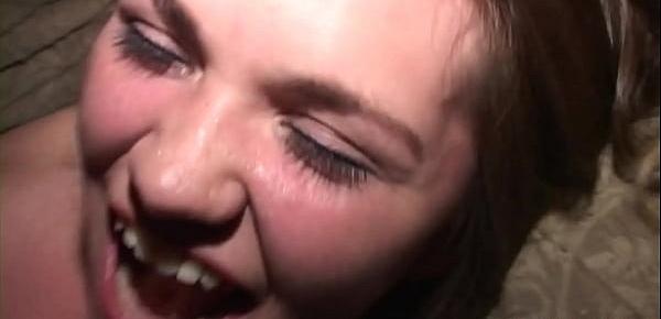  Sexy College girl Amanda lets loose with a Shy Frat Boy
